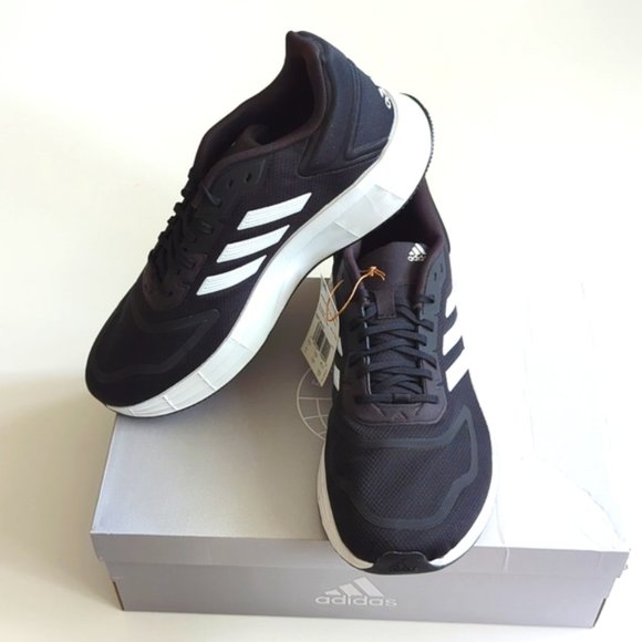 adidas Mens Duramo 10 Running Shoes GW8336 Black White main image 5